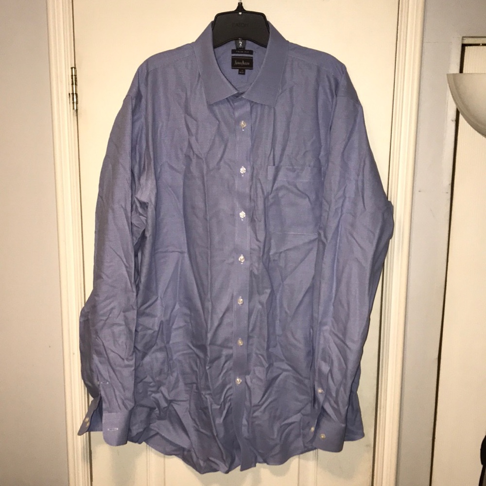 Men’s Neiman Marcus Dress Shirt Blue/White Size 17